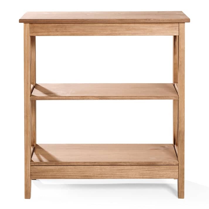 Wood Shelf Unit 3 Tier Corona Collection | Furniture Dash