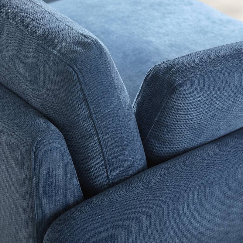 Oversized Chenille Single Sofa Chair,Wide and Deep Seat Accent Chair,Modern Upholstered Comfy Armchair
