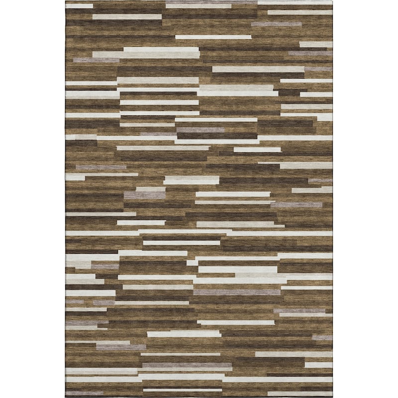 Premium Washable Super Soft Geo Stripes Mayfield Rug