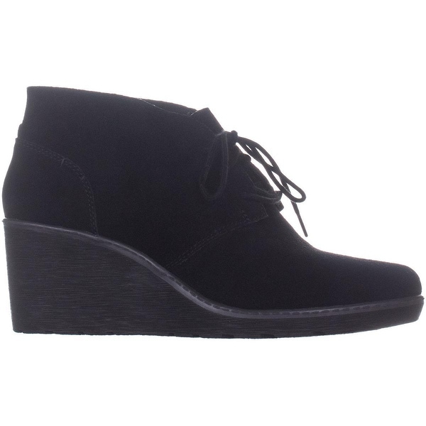 clarks wedge suede ankle boots