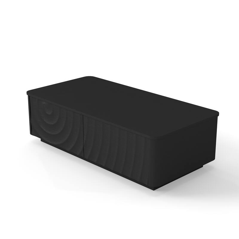 47" Rectangle Coffee Table With Storage Classic Square Spiral Grain Coffee Tables For Living Room Coffee Table With 2 Drawers