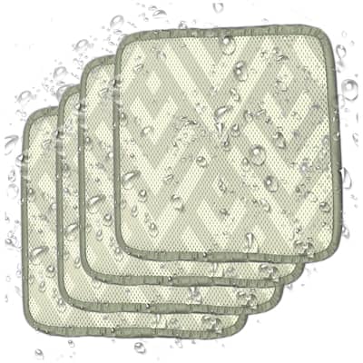KASENTEX Indoor/Outdoor Mesh Seat Chair Cushion Non-Slip - Set of 4 - 16x16