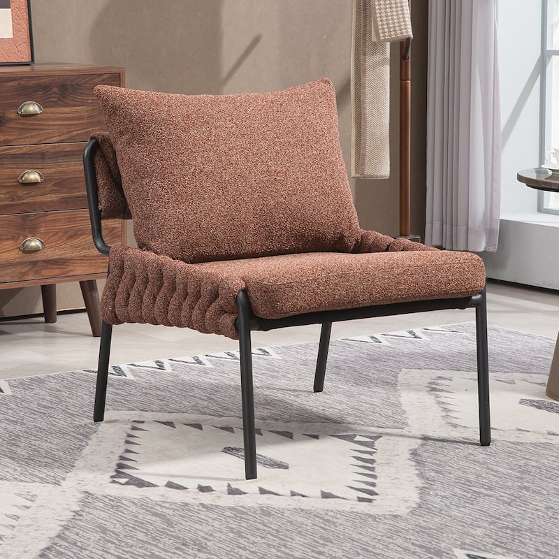 Braided Upholstery Metal Frame Chair