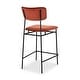 preview thumbnail 5 of 9, Aurelle Home Sally Modern Iron Frame Upholstered Counter Stool