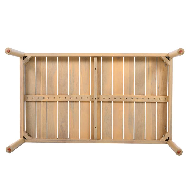 Christopher Knight Home - Monteria Outdoor 39.17" Rectangular Acacia Wood Coffee Table, Slatted Tabletop & Low-Profile Design