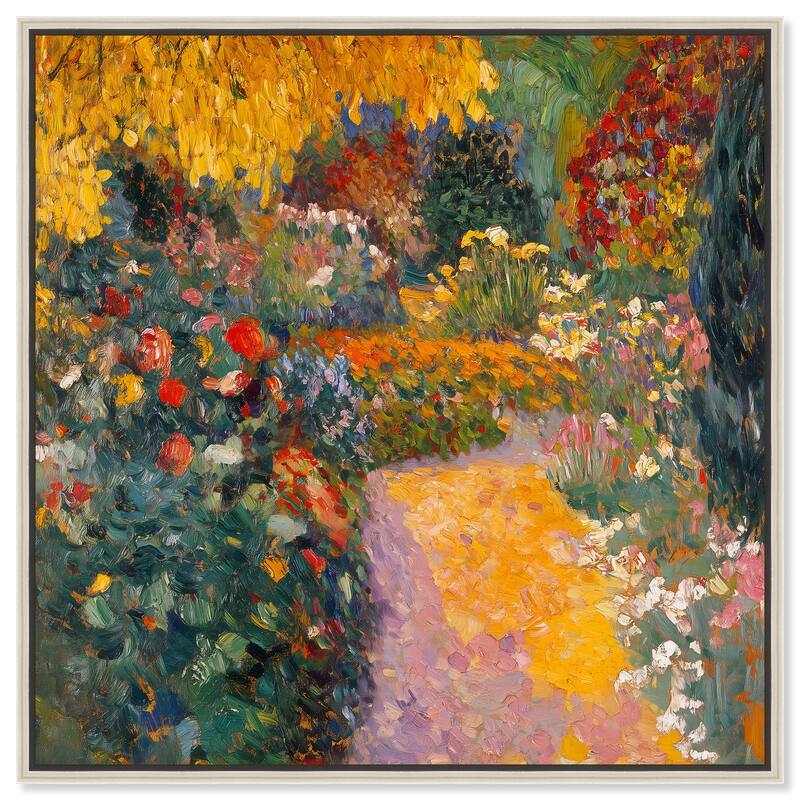 Sunlit Sanctuary Canvas by Art Remedy - 30" x 30" - Silver