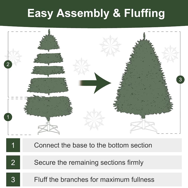 Puleo International 7.5' Pre-Lit Artificial Kensington Fir Slim Tree with 900 Dual-Color LED Lights