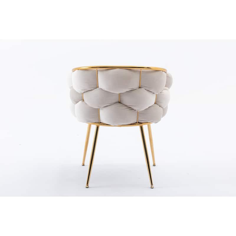Shubert Glam Velvet Woven Accent Chair (Set of 2) by GDFStudio - 28.70"L x22.20"W x 29.50"H