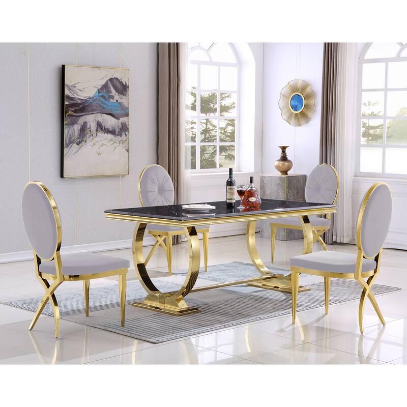 Mid-Century Modern Velvet Upholstered Side Chair with Metal Frame and Polished Stainless steel Legs
