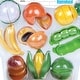 preview thumbnail 3 of 2, Small World Toys Pretend Play Fruit and Vegetable 9-Piece Set - Multi