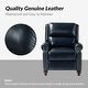 preview thumbnail 5 of 10, HULALA HOME Gabriela Mid-Century Modern Genuine Leather Recliner with Tapered Block Solid Wood Feet