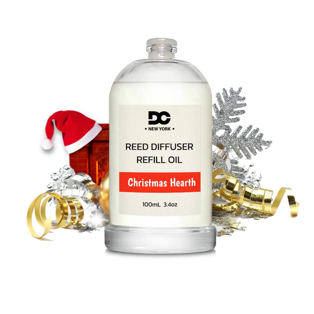 DANIELLA'S CANDLES Reed Diffuser Refill Oil - Christmas Hearth - 100ml/3.4oz
