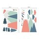 preview thumbnail 7 of 5, Walplus Red Green Mountains Landscape Clouds Birds Children Wall Stickers