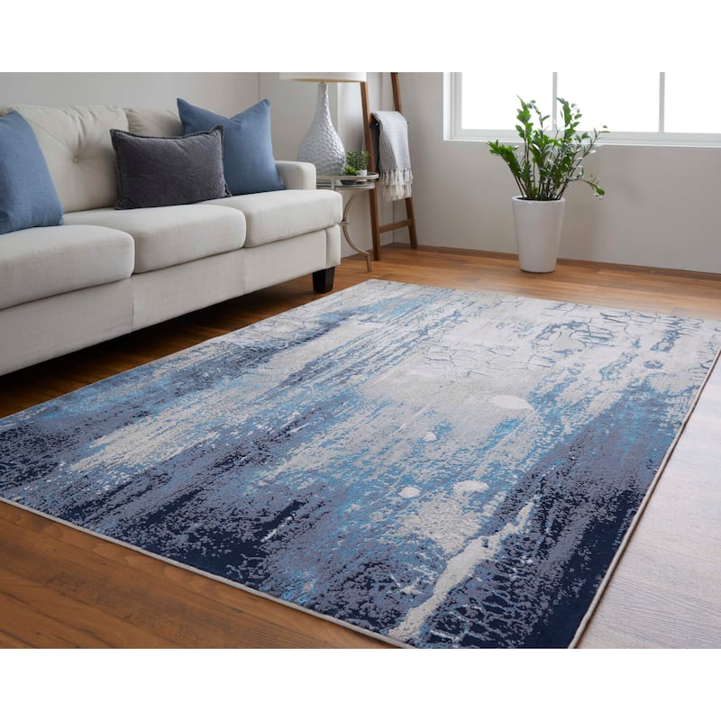 Grand Bazaar Armada Machine Made Abstract Modern Area Rug