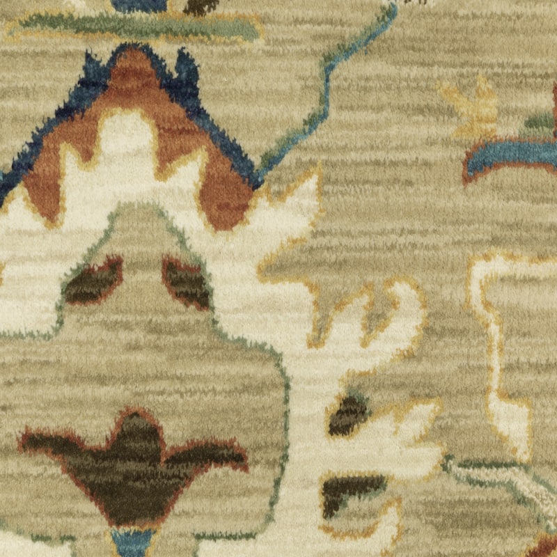 Style Haven Federica Bohemian Oriental Beige/ Multi Fringe Edge Area Rug.
