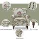 HULALA HOME Nailhead Trim Traditional Accent Armchair with Rolled Arms