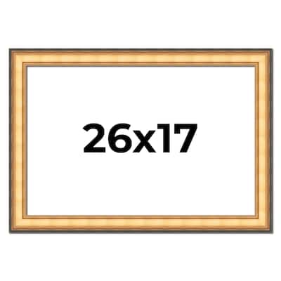 26x17 Frame Gold Plein Aire Solid Wood Picture Frame Width 2 Inches |