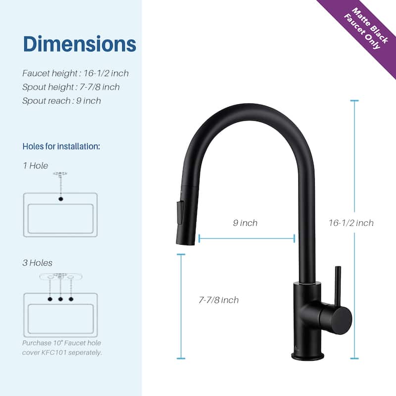 Blossom Solid Pull-Down Kitchen Faucet w/ 360 Swivel, Single Handle