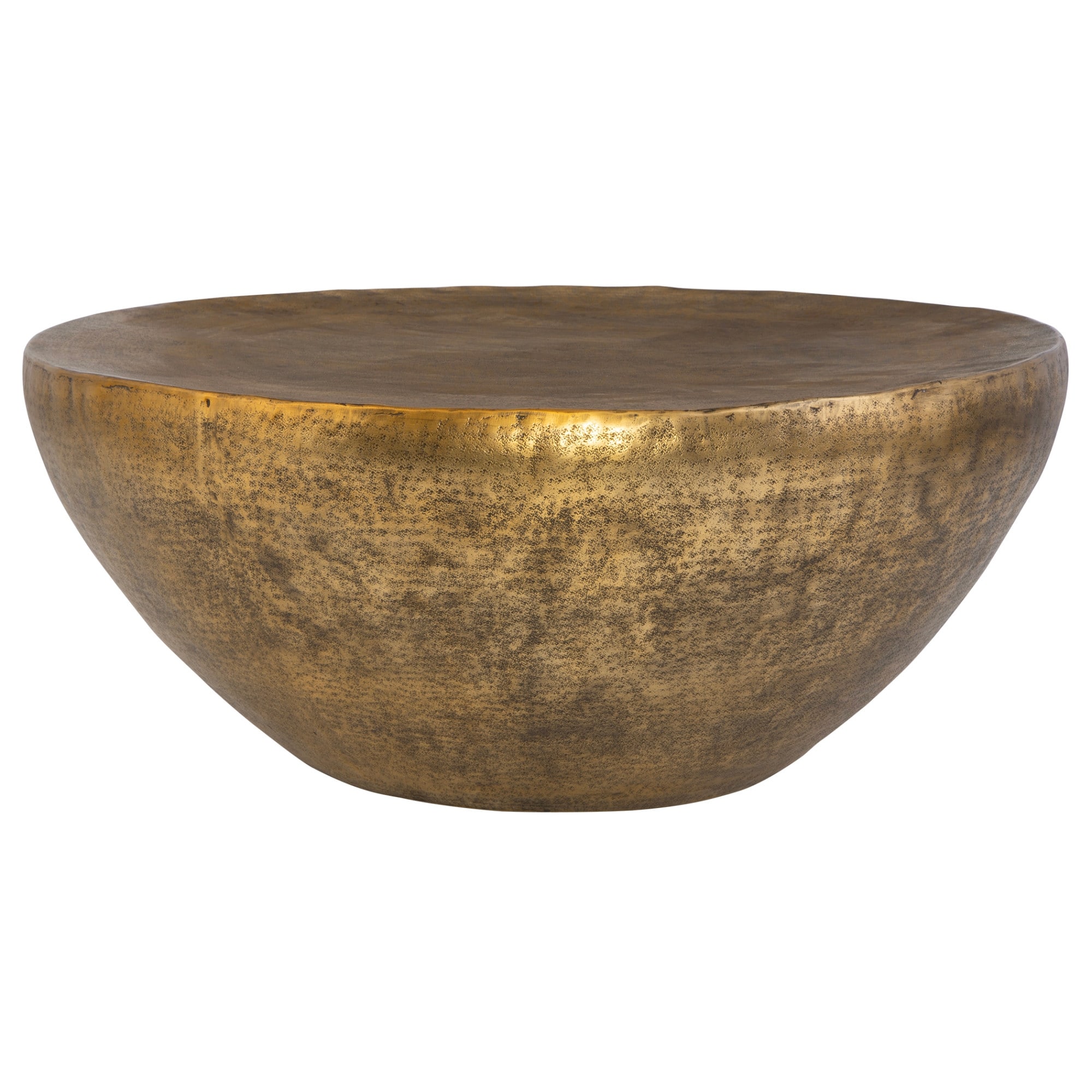 Uttermost 22990 Gilded Dome 36" Wide Aluminum Accent Table