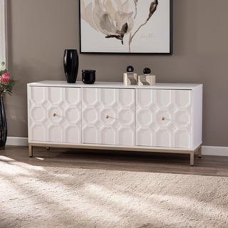 SEI Furniture Gliday Contemporary White Wood 3-Doo