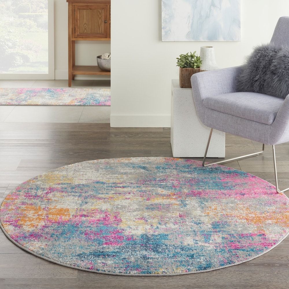 Nourison Passion Abstract Watercolor Multicolor Area Rug