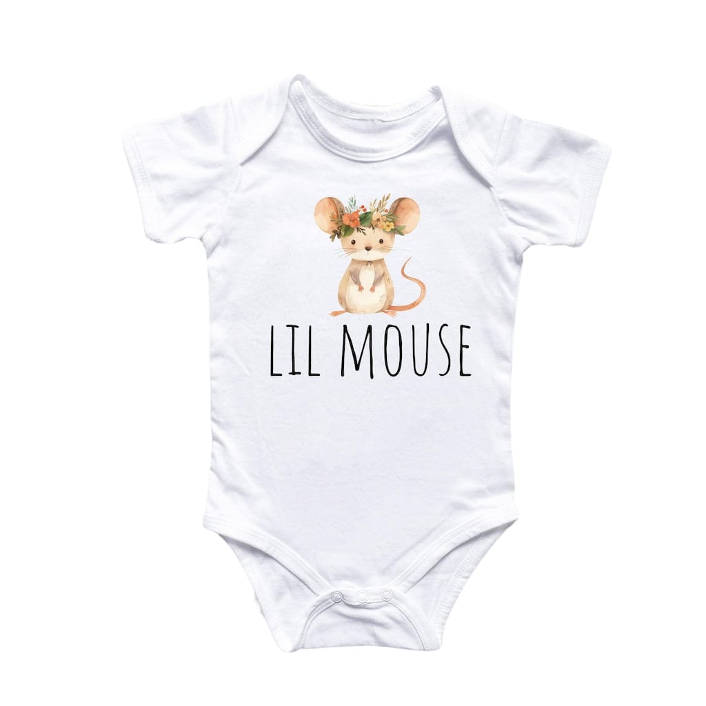 Little Mouse - Baby Boy Girl Clothes Infant Bodysuit Funny Cute Newborn