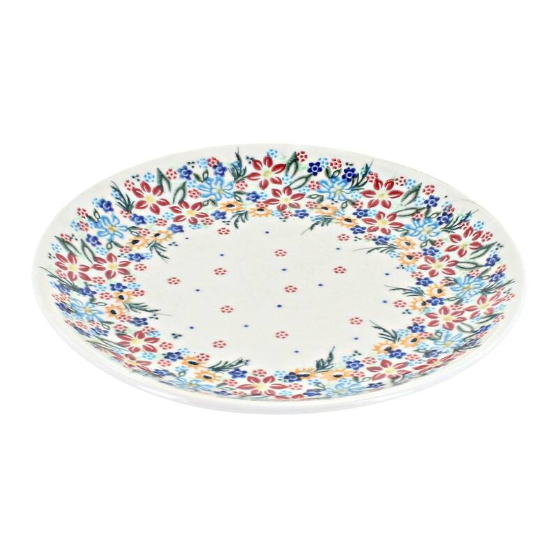 Blue Rose Polish Pottery Vena Dessert Plate - Tara
