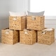 preview thumbnail 11 of 16, Collapsible Storage Cube Basket with Handles (Set of 5) Beige - 10.63 in. W x 10.63 in. D x 10.63 in. H