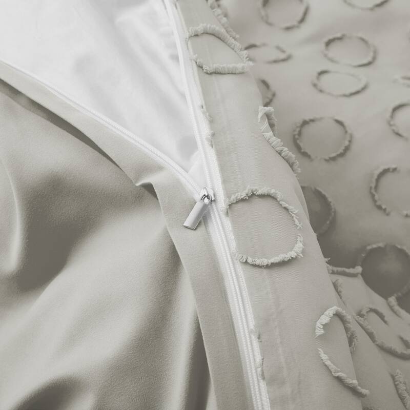 Clipped Jacquard Geometric Duvet Cover & Pillowcase Set