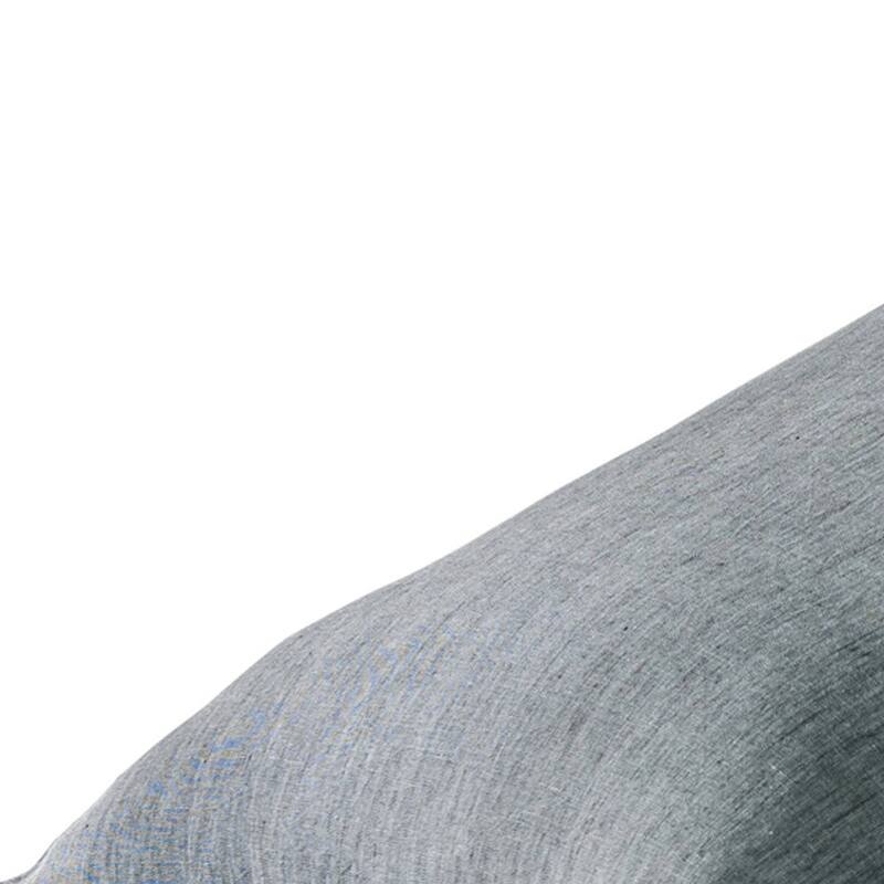 HomeRoots Set of Two Slate Gray Linen Pillowcases