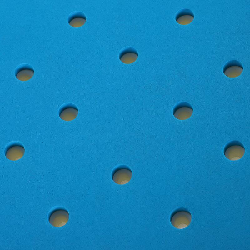 Blue Modern 20.5" 6-Level Adjustable Curved Bath Stool with Non-Slip Design