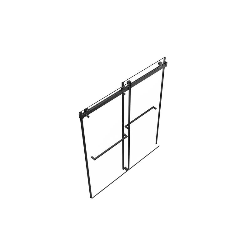 56"-60"W x 70"Frameless Sliding Shower Door with Clear Tempered Glass
