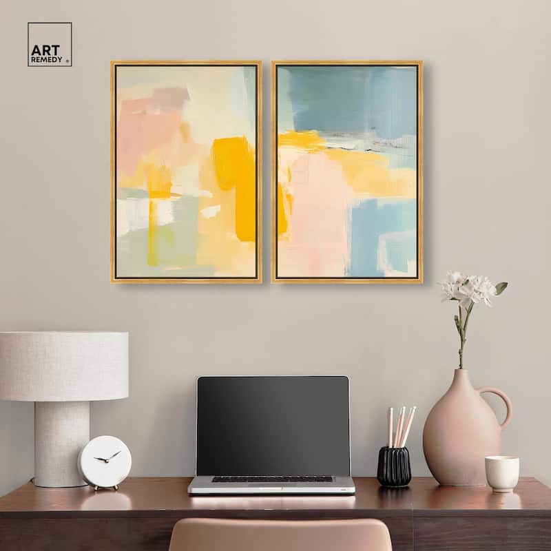 Ocean of Suns II Canvas Set of 2 by Art Remedy