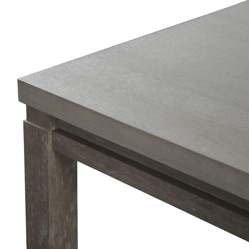 Furniture of America Cruz Transitoinal Grey 90-inch Solid Wood Expandable Dining Table