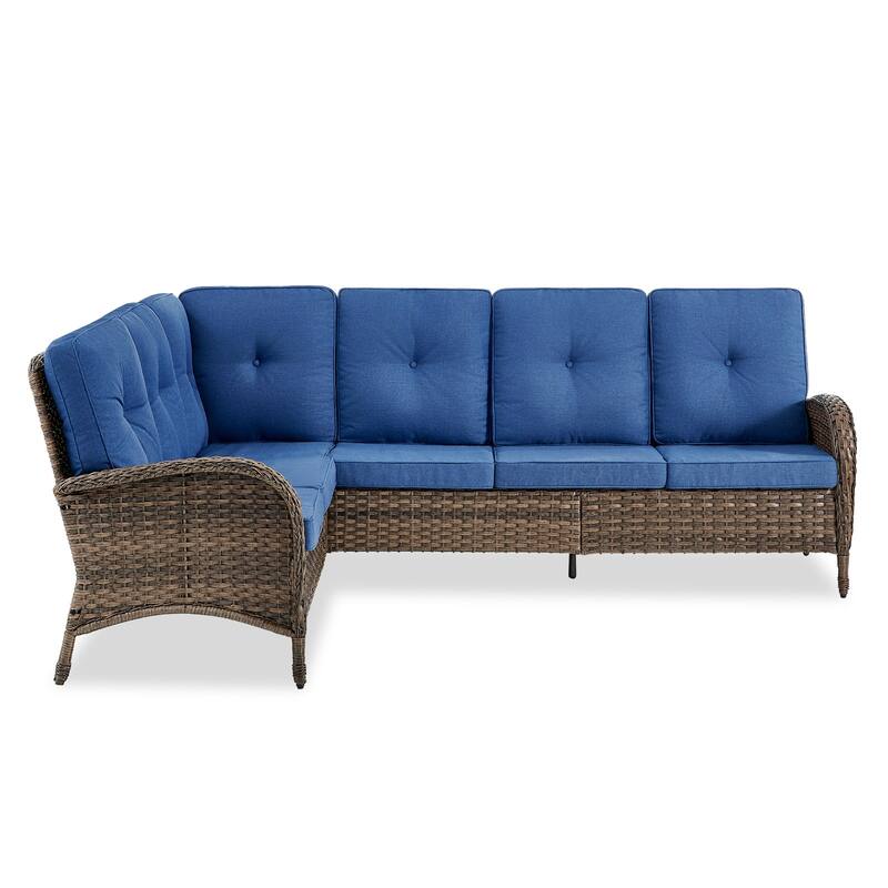 Outdoor Sectional Furniture Sofa Set with Thick Cushions