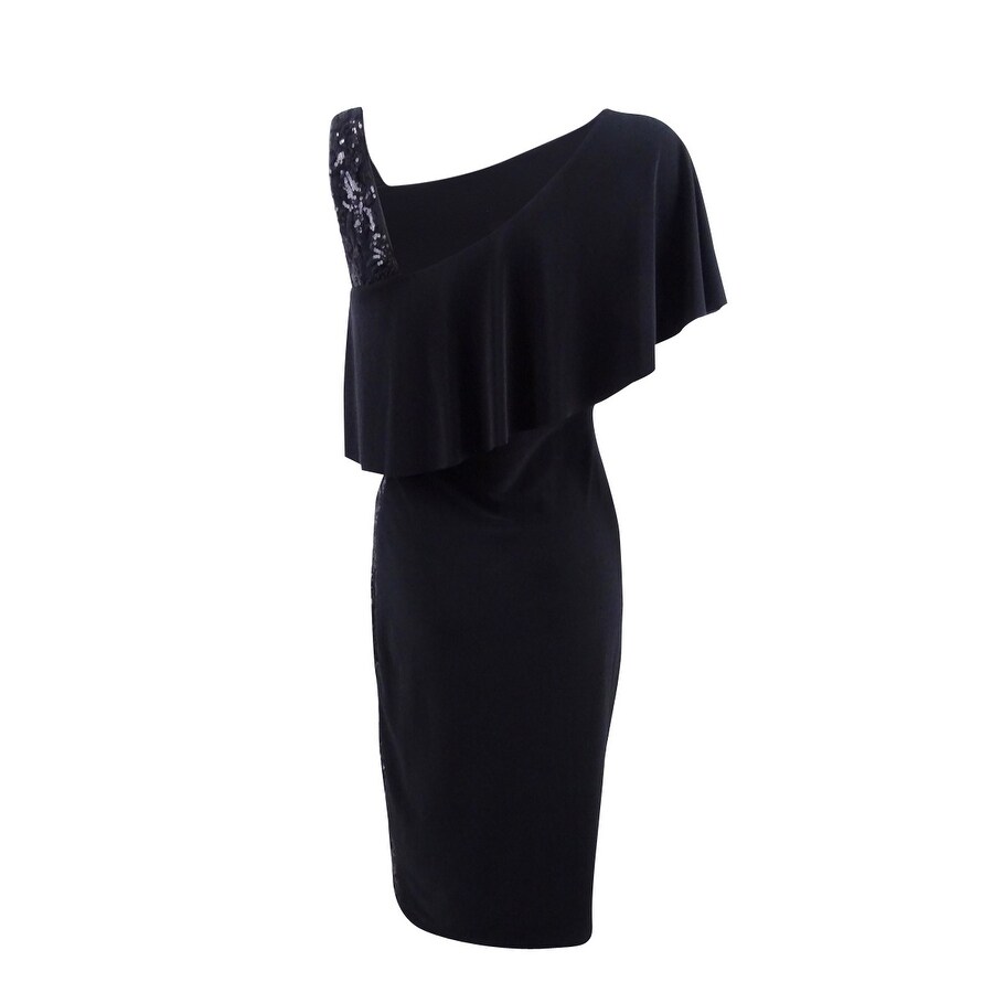 ralph lauren black sequin dress