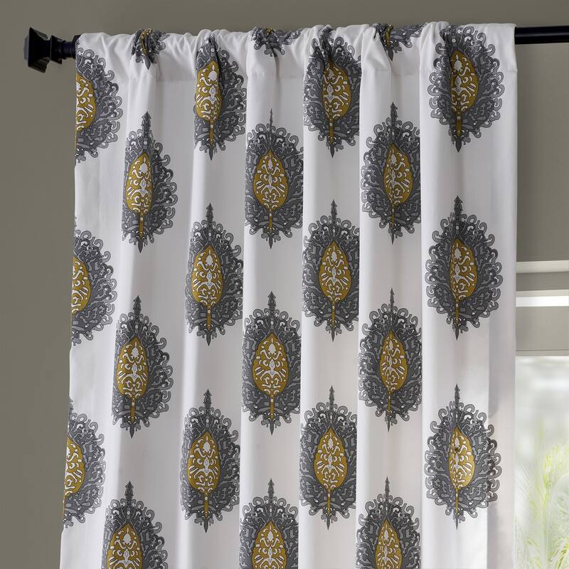Exclusive Fabrics Mayan Printed Cotton Curtain (1 Panel)