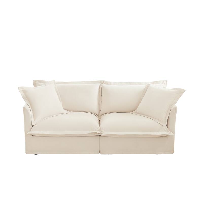 83.4″ Chenille Modular 3-Seater Sofa with Washable Covers & 300 lb Capacity