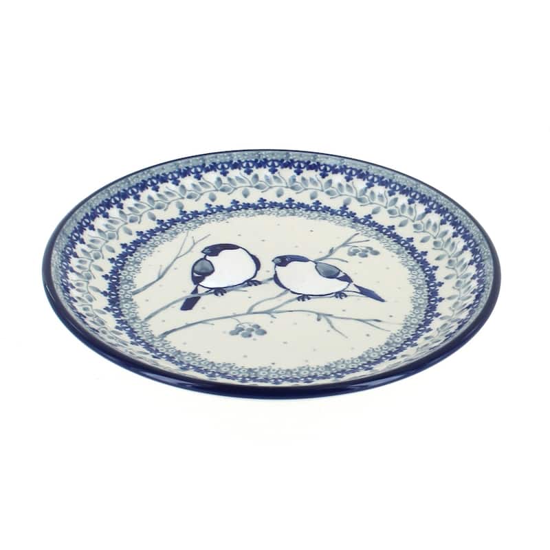 Blue Rose Polish Pottery Ceramika Artystyczna Dessert Plate - Bluebird