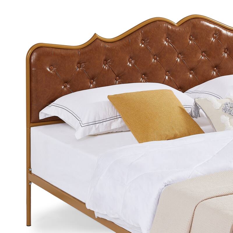 Full Queen King size metal frame bed bedroom