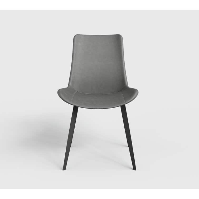 Stateside Suede Leather Covered Dining Chair (Set of 2) - N/A