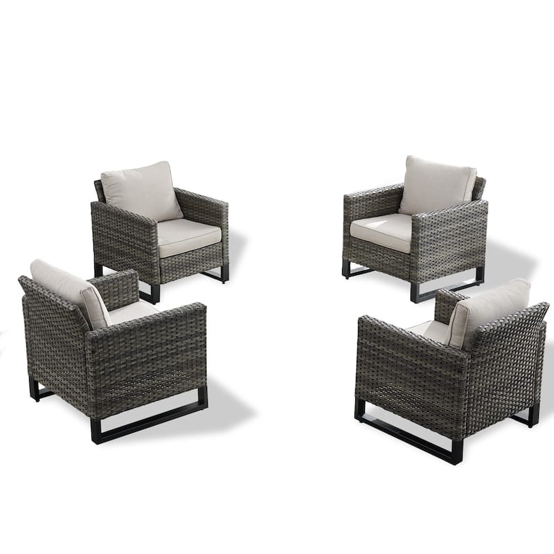 Gymojoy 4-Piece Outdoor Patio Garden Chairs with Cushion