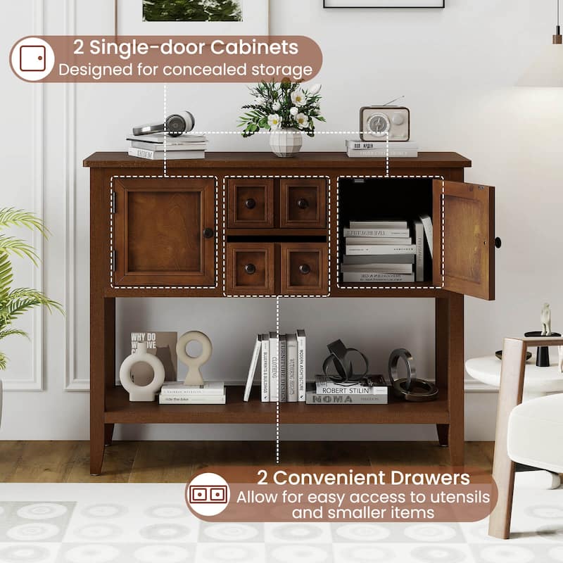 Costway Buffet Sideboard Cabinet Entryway Console Table with 2 Doors - See Details