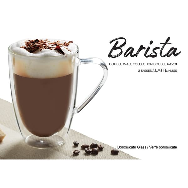Barista Coffee Mugs, Set of 4
