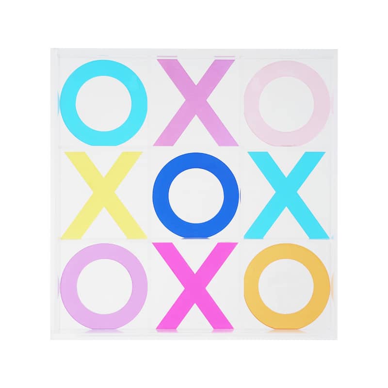 American Art Decor Tic Tac Toe Game Board Set Coffee Table Decor