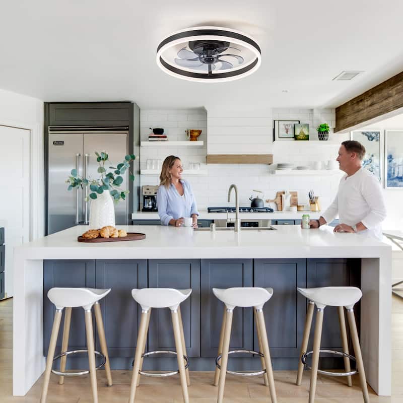 20"/23" Low Profile Dimmable Smart Ceiling Fan with Lights and Remote(6/7 ABS Blades)