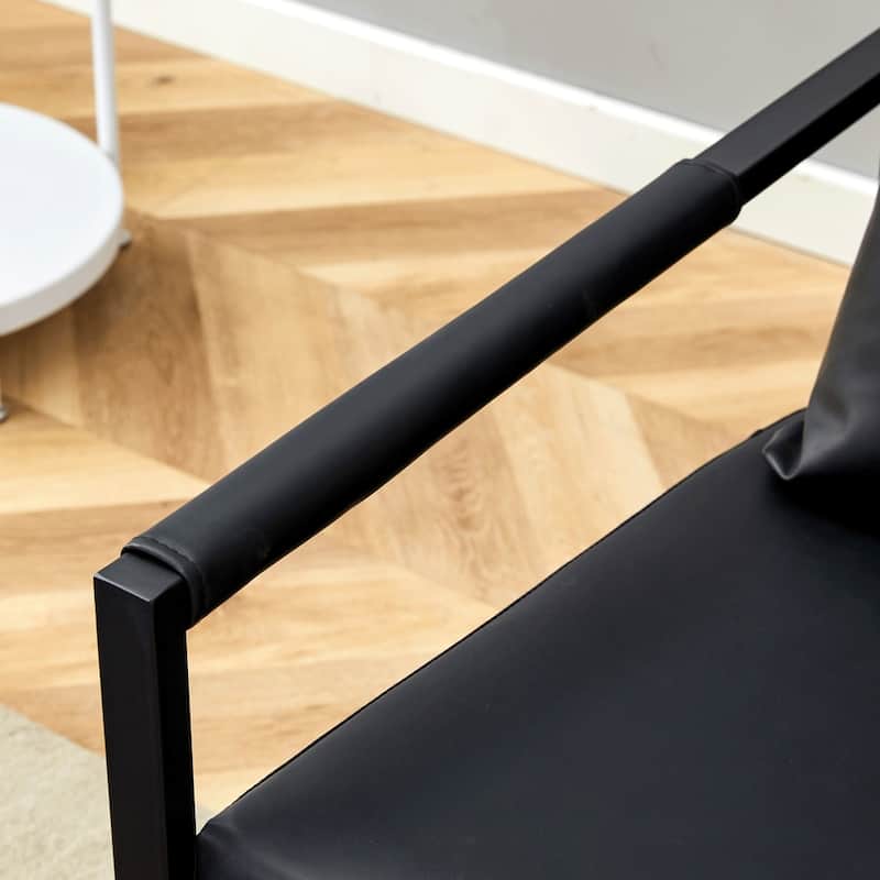 Classic PU Leather and Metal Frame Chair