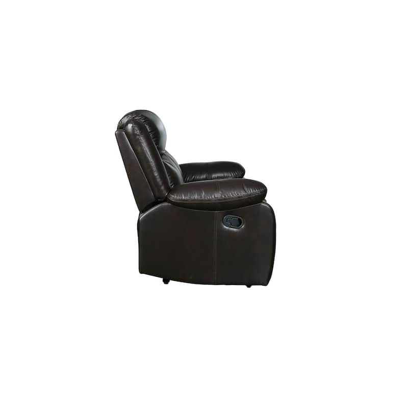 Transitional Leather-Air Reclining Loveseat