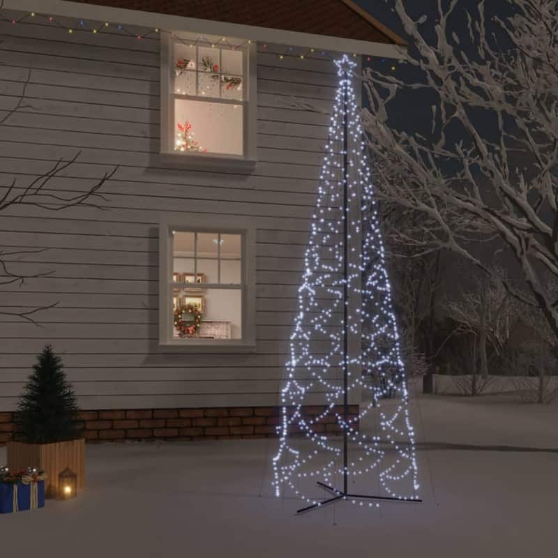 vidaXL Christmas Cone Tree Decoration Artificial Christmas Tree with LEDs