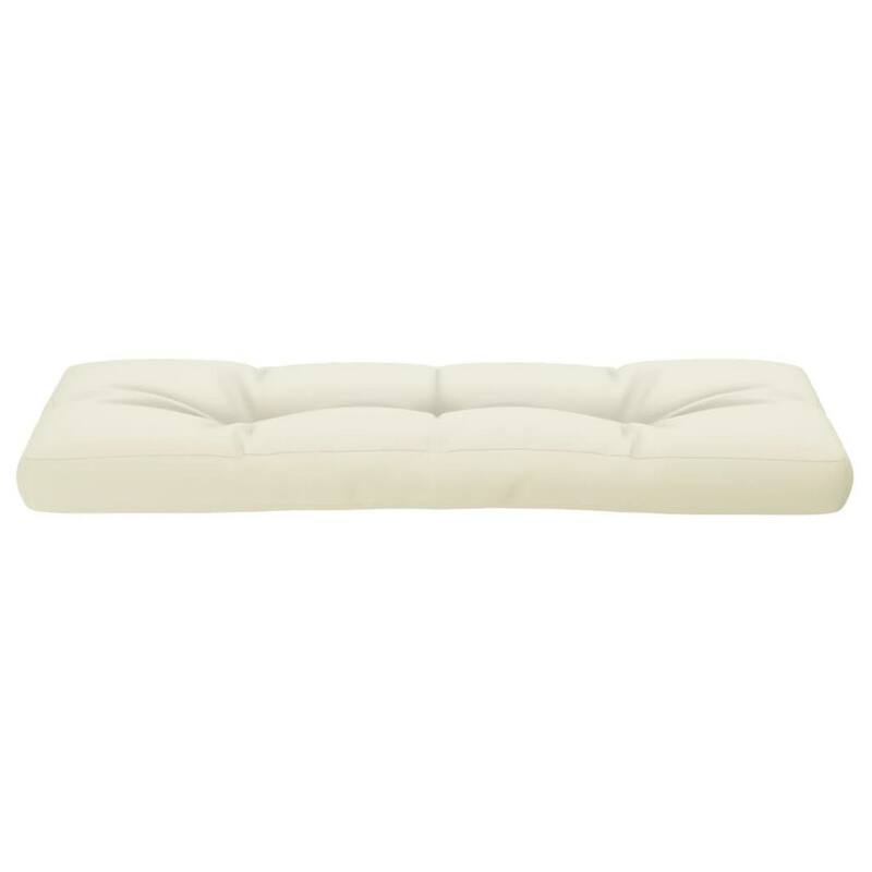 Moni Outdoor Cushion for Bench, Deep Tufted, White Fabric, 47 Inch